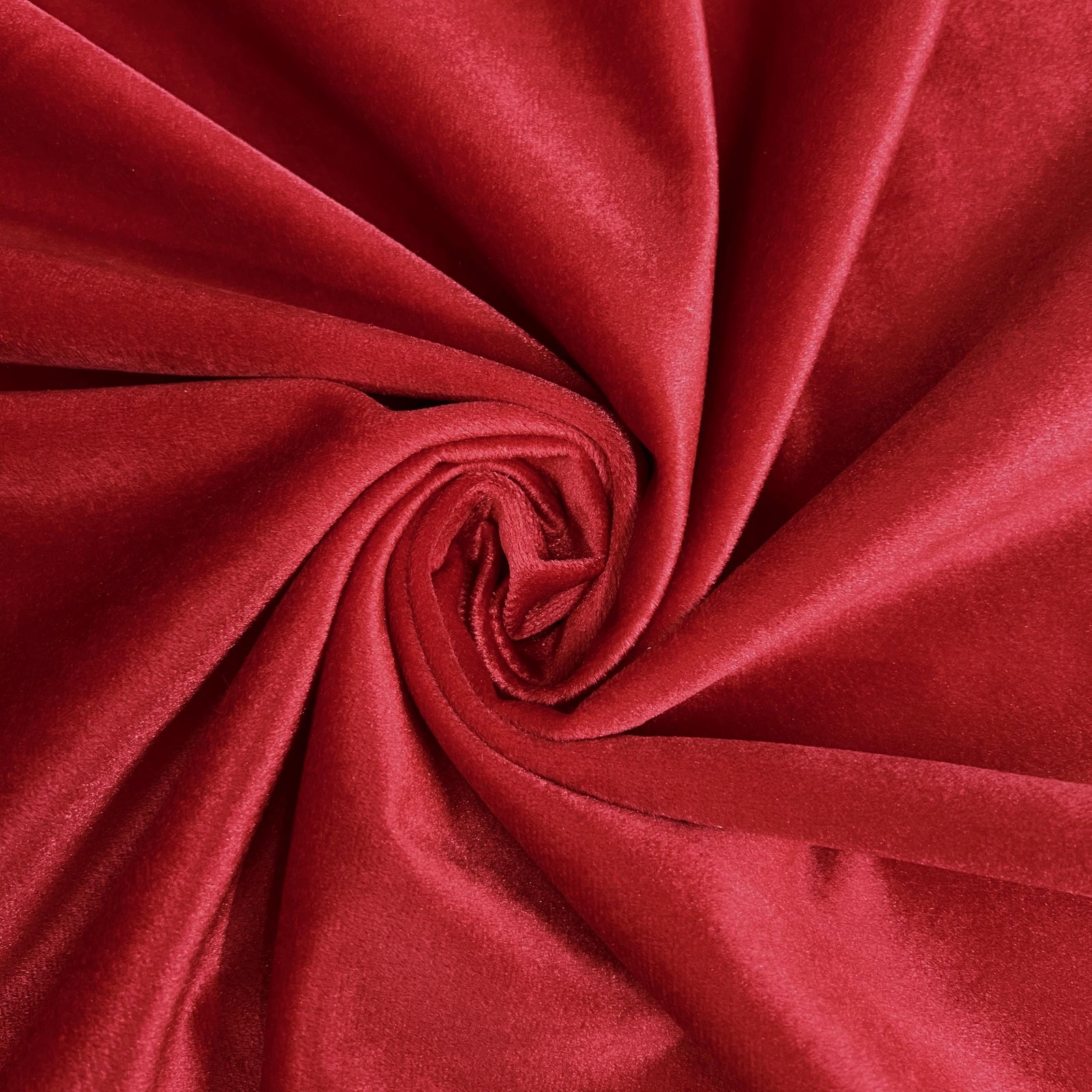 Contessa Red plush non-stretch velvet from New Fabrics Daily