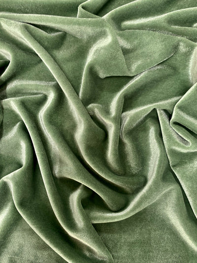 Princess SAGE Polyester Stretch Velvet Fabric for Bows, Top Knots, Head Wraps, Scrunchies, Clothes, Costumes, Crafts