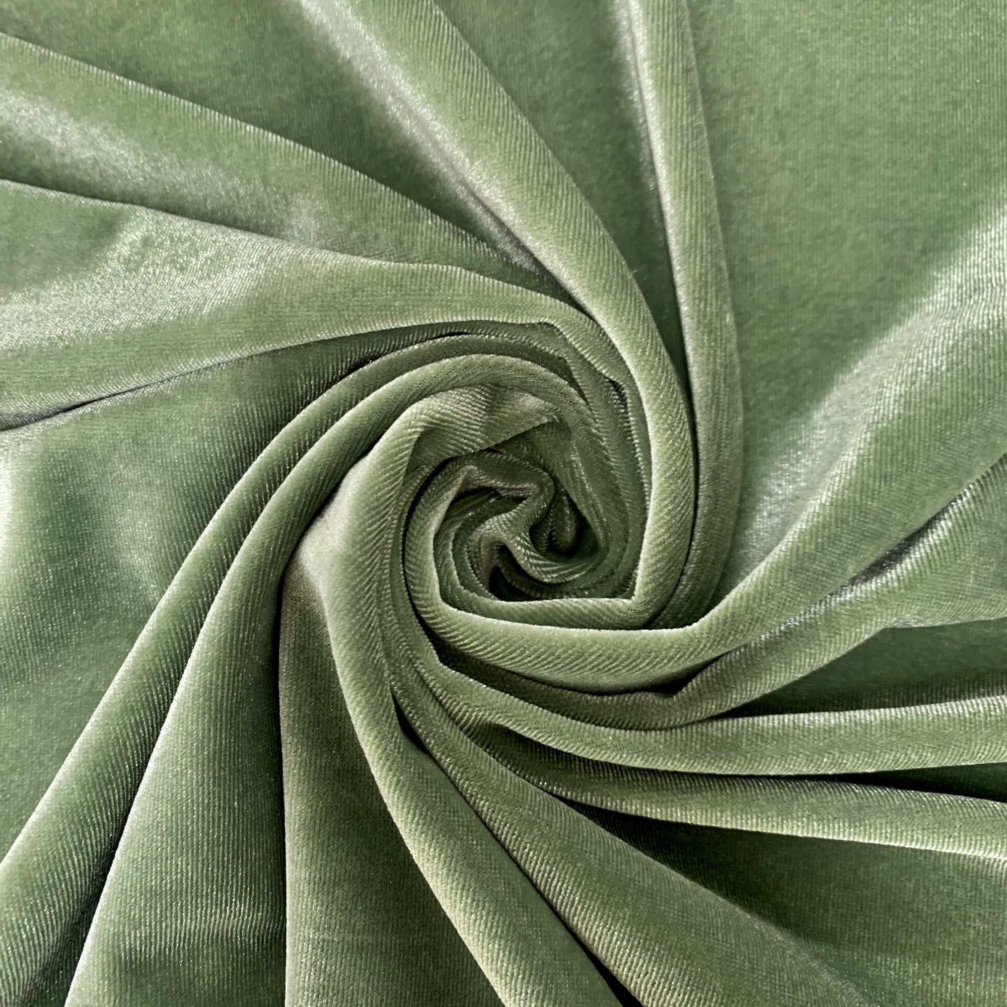Princess SAGE Polyester Stretch Velvet Fabric for Bows, Top Knots, Head Wraps, Scrunchies, Clothes, Costumes, Crafts