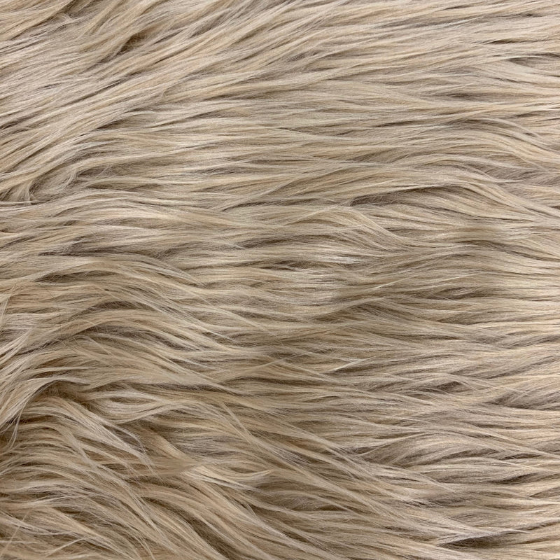 Eden BEIGE Shaggy Long Pile Soft Faux Fur Fabric for Fursuit, Cosplay Costume, Photo Prop, Trim, Throw Pillow, Crafts