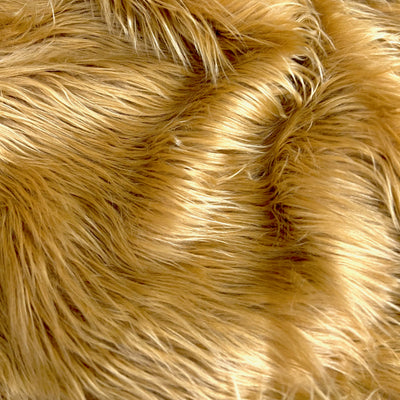 Eden DARK CAMEL Shaggy Long Pile Soft Faux Fur Fabric for Fursuit, Cosplay Costume, Photo Prop, Trim, Throw Pillow, Crafts