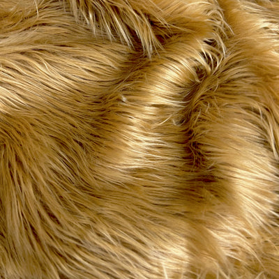 Eden DARK CAMEL 2 Inch Long Pile Soft Faux Fur Fabric by the Yard - 10005