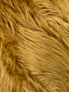 Eden DARK GOLD Shaggy Long Pile Soft Faux Fur Fabric for Fursuit, Cosplay Costume, Photo Prop, Trim, Throw Pillow, Crafts