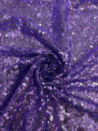 Leila LAVENDER Sequins on Mesh Fabric by the Yard