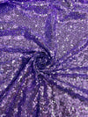 Leila LAVENDER Sequins on Mesh Fabric by the Yard