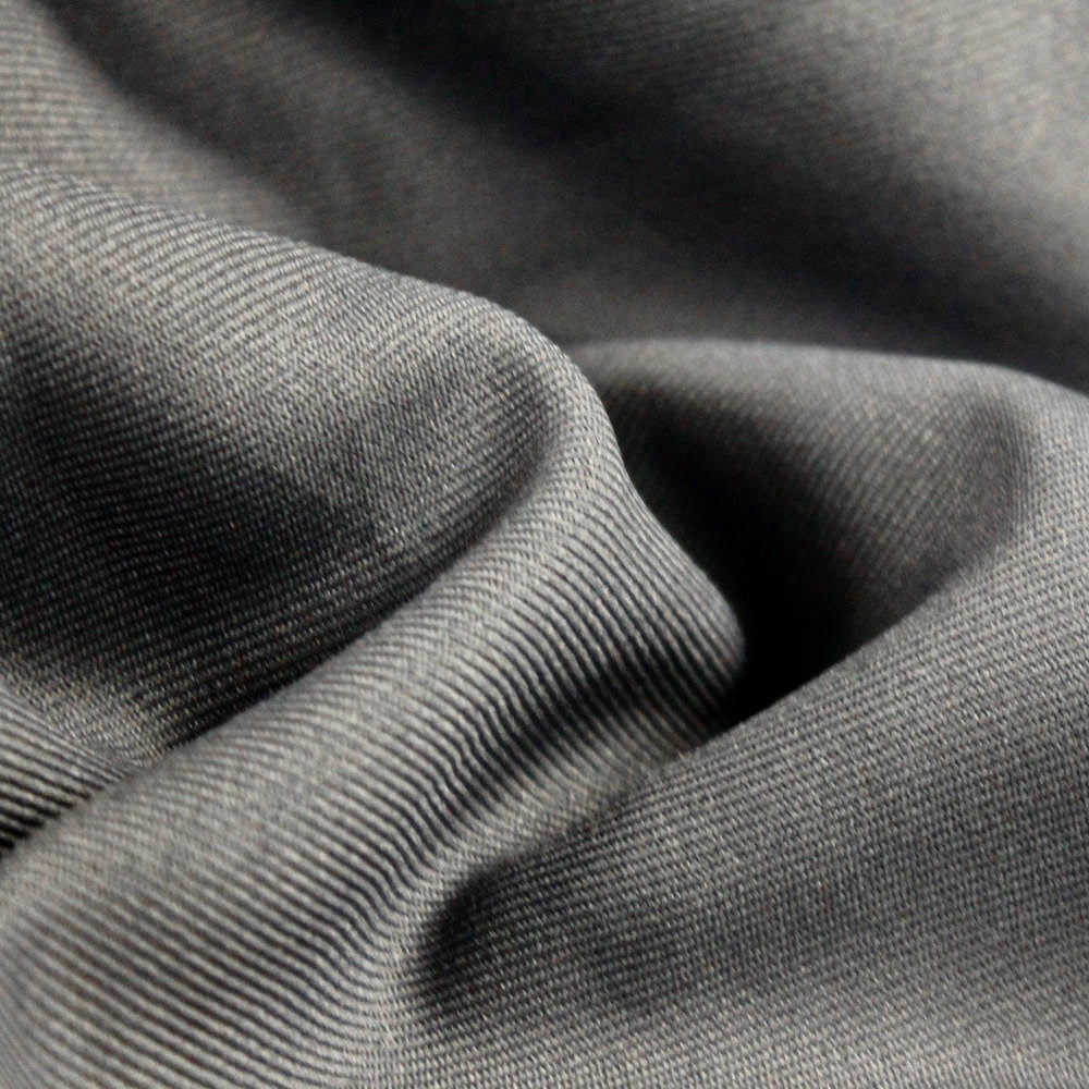 Delaney DARK GREY Polyester Gabardine Fabric by the Yard for Suits, Overcoats, Trousers/Slacks, Uniforms