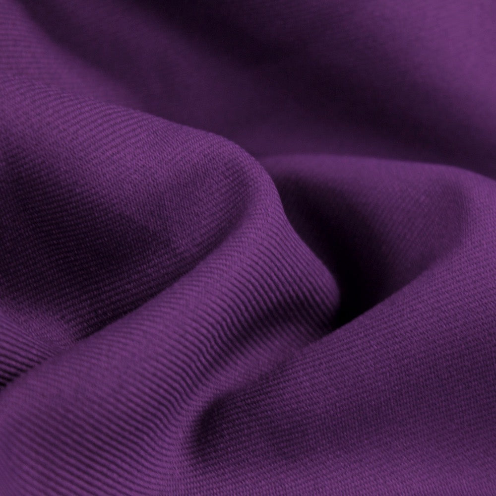 Delaney DARK PURPLE Polyester Gabardine Fabric by the Yard for Suits, Overcoats, Trousers/Slacks, Uniforms