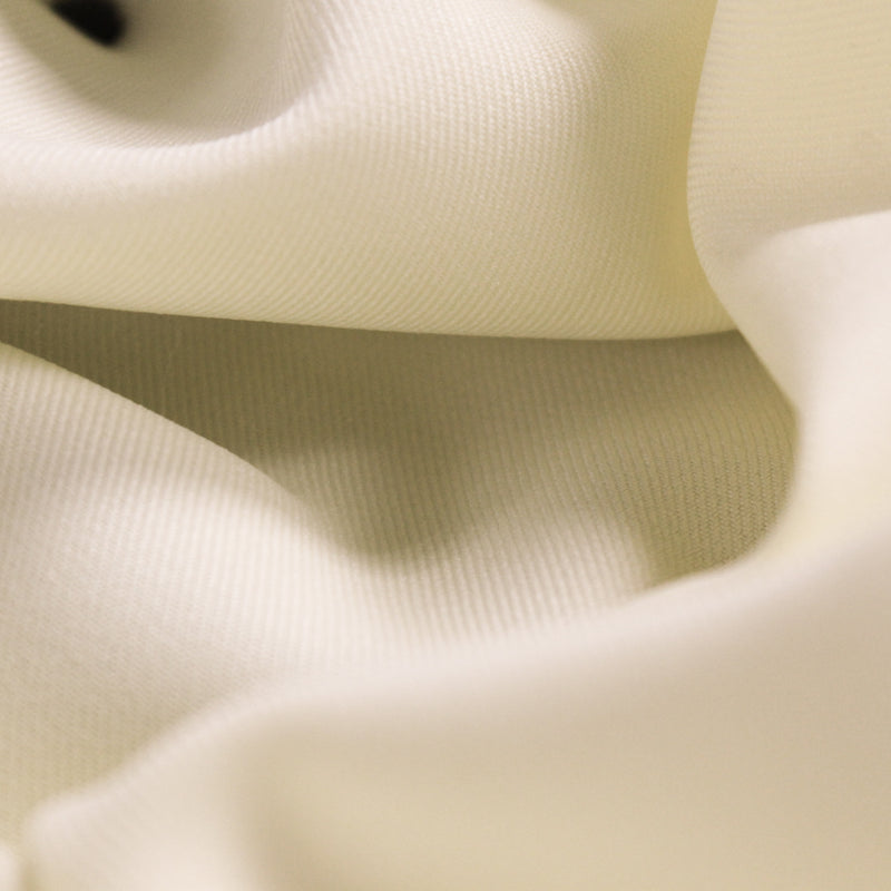 Delaney IVORY Polyester Gabardine Fabric by the Yard for Suits, Overcoats, Trousers/Slacks, Uniforms