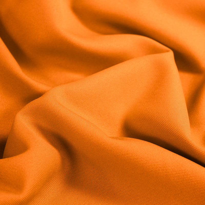 Delaney ORANGE Polyester Gabardine Fabric by the Yard for Suits, Overcoats, Trousers/Slacks, Uniforms