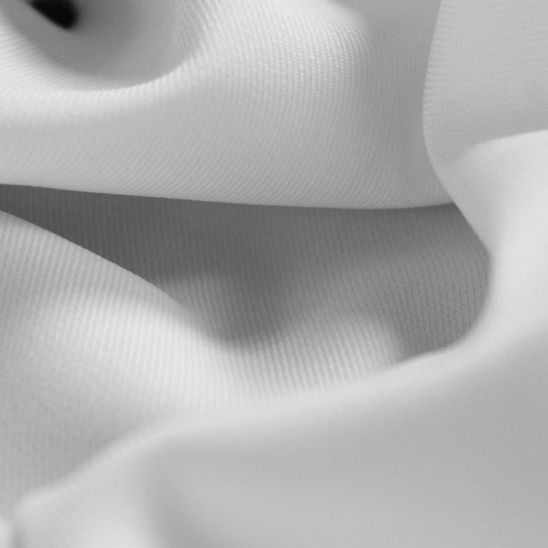 Delaney WHITE Polyester Gabardine Fabric by the Yard for Suits, Overcoats, Trousers/Slacks, Uniforms