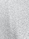 Stephanie WHITE Overlap Sequins on WHITE Stretch Velvet Fabric