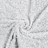 Stephanie WHITE Overlap Sequins on WHITE Stretch Velvet Fabric