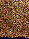 Stephanie IRIDESCENT ORANGE Overlap Sequins on BLACK Stretch Velvet Fabric
