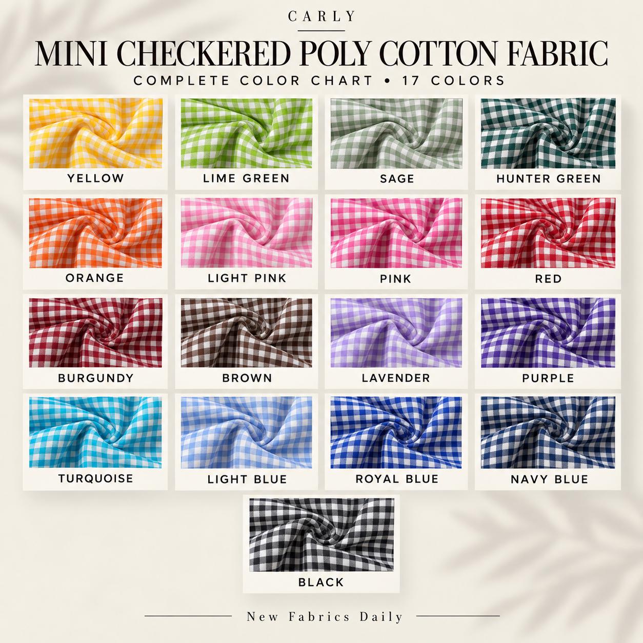 Carly mini gingham poly cotton fabric — image 2