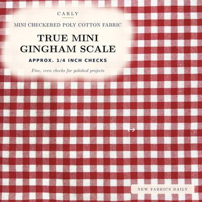Carly mini gingham poly cotton fabric — image 3