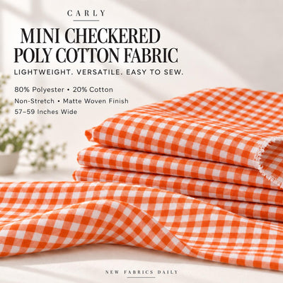 Carly mini gingham poly cotton fabric — image 4