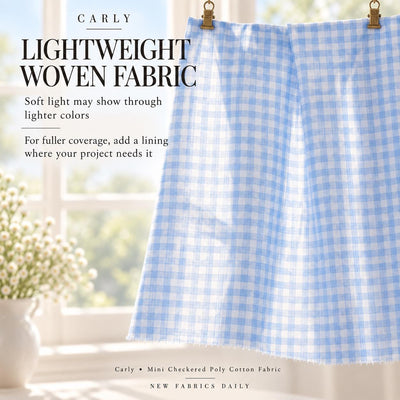 Carly mini gingham poly cotton fabric — image 5
