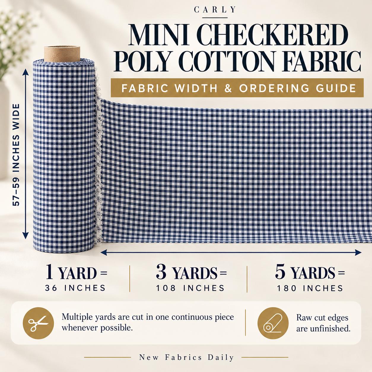 Carly mini gingham poly cotton fabric — image 7