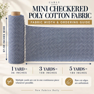 Carly mini gingham poly cotton fabric — image 7