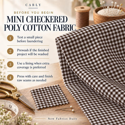Carly mini gingham poly cotton fabric — image 8