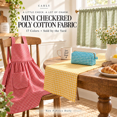 Carly mini gingham poly cotton fabric — image 9