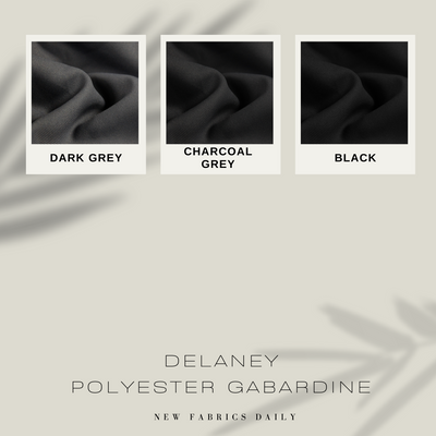 Delaney Polyester Gabardine Fabric by the Yard for Suits, Overcoats, Trousers/Slacks, Uniforms