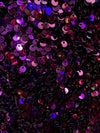 Stephanie PURPLE Overlap Sequins on PURPLE Stretch Velvet Fabric