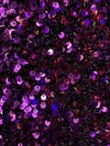 Stephanie PURPLE Overlap Sequins on PURPLE Stretch Velvet Fabric