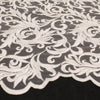 Eloise IVORY Scroll Embroidery on Mesh Royalty Heavy Lace Fabric by the Yard - 10007
