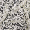 Eloise IVORY Scroll Embroidery on Mesh Royalty Heavy Lace Fabric by the Yard - 10007