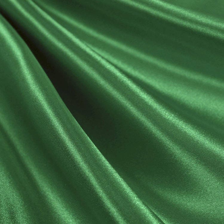 Eliza GREEN Shiny Heavy Bridal Wedding Satin Fabric by the Yard - 10009