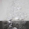 Andrea WHITE 3D Floral Matte Corded Embroidery on Mesh Lace Fabric by the Yard - 10016