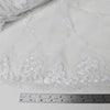 Andrea WHITE 3D Floral Matte Corded Embroidery on Mesh Lace Fabric by the Yard - 10016