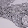 Brianna GREY Polyester Floral Embroidery with Sequins on Mesh Lace Fabric by the Yard - 10020
