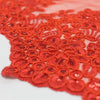 Brianna RED Polyester Floral Embroidery with Sequins on Mesh Lace Fabric by the Yard - 10020