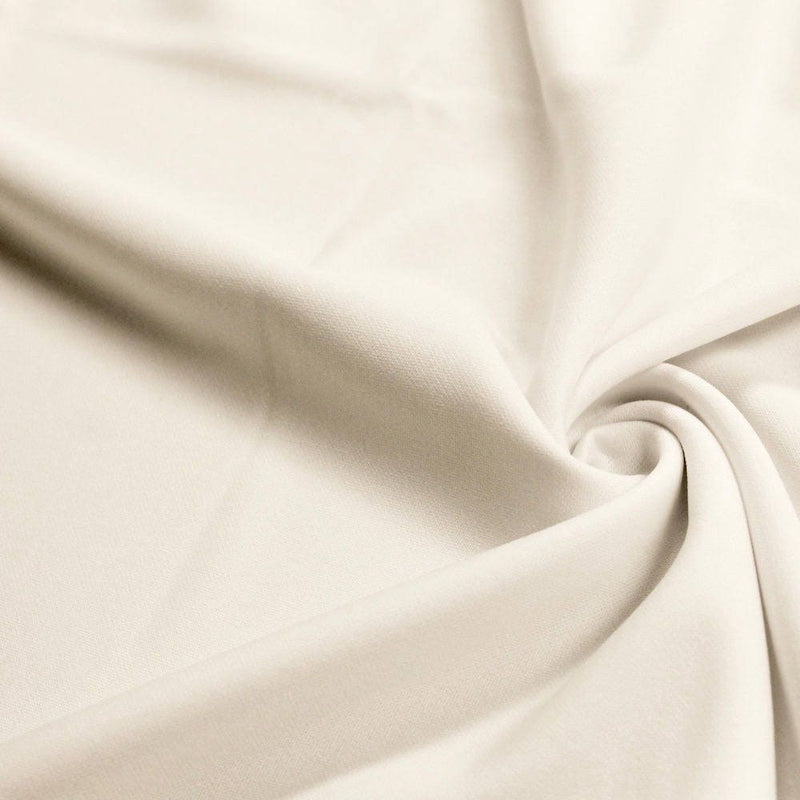 Evie IVORY Polyester (Not Neoprene) Scuba Double Knit Fabric by the Yard - 10021