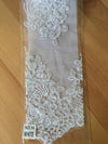 Brianna WHITE Polyester Floral Embroidery with Sequins on Mesh Lace Fabric by the Yard - 10020