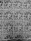Harmony SILVER Foil and Sequins Open Weave Lace Fabric by the Yard - 10023