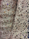 Harmony LIGHT PINK Foil and Sequins Open Weave Lace Fabric by the Yard - 10023