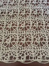 Harmony SILVER Foil and Sequins Open Weave Lace Fabric by the Yard - 10023