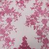 Teagan PINK Damask Design Embroidered on Mesh Lace Fabric by the Yard - 10027