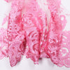 Teagan PINK Damask Design Embroidered on Mesh Lace Fabric by the Yard - 10027