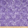 Paige LAVENDER 3D Floral Polyester Satin Rosette Fabric by the Yard - 10028