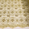 Fiona GOLD Foil and Sequins on Mesh Lace Fabric by the Yard - 10034