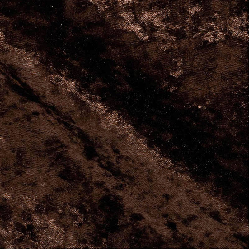 Mya BROWN Non-Wrinkle Mechanical Stretch Polyester Panne Velvet Fabric by the Yard - 10015