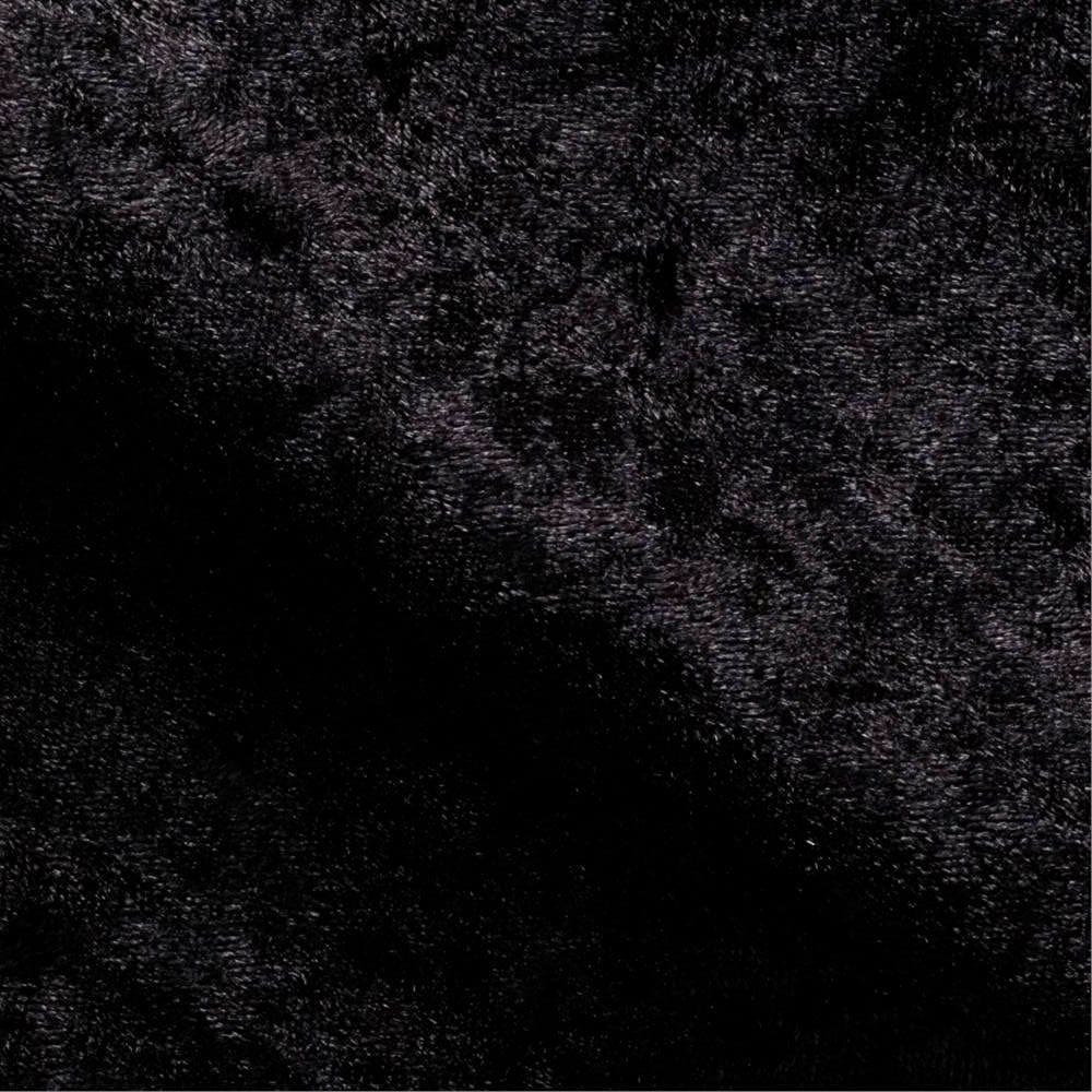 Mya BLACK Non-Wrinkle Mechanical Stretch Polyester Panne Velvet Fabric by the Yard - 10015