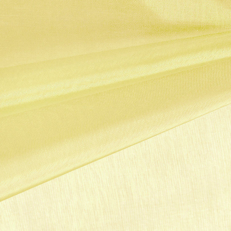 Cassidy LIGHT YELLOW Polyester Crystal Organza Fabric for wedding dresses, gowns, lining, party decorations, displays, costumes, crafts