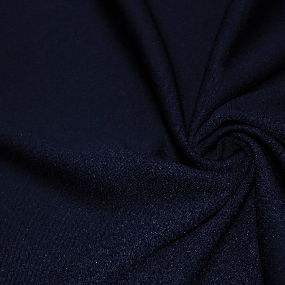 Evie NAVY BLUE Polyester (Not Neoprene) Scuba Double Knit Fabric by the Yard - 10021