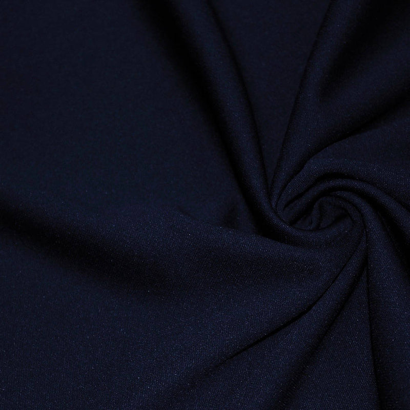 Evie NAVY BLUE Polyester (Not Neoprene) Scuba Double Knit Fabric by the Yard - 10021