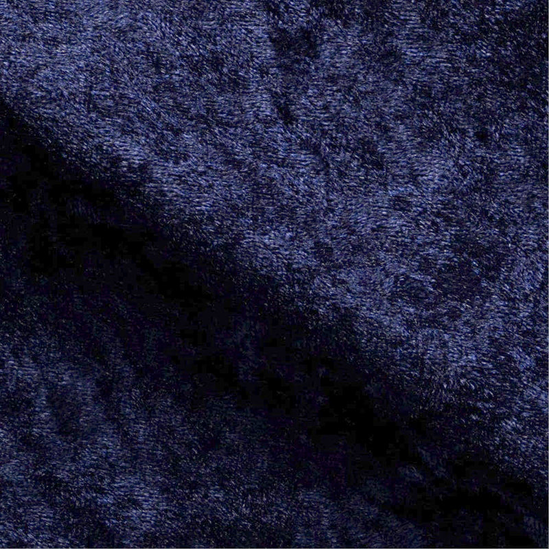 Mya NAVY BLUE Non-Wrinkle Mechanical Stretch Polyester Panne Velvet Fabric by the Yard - 10015